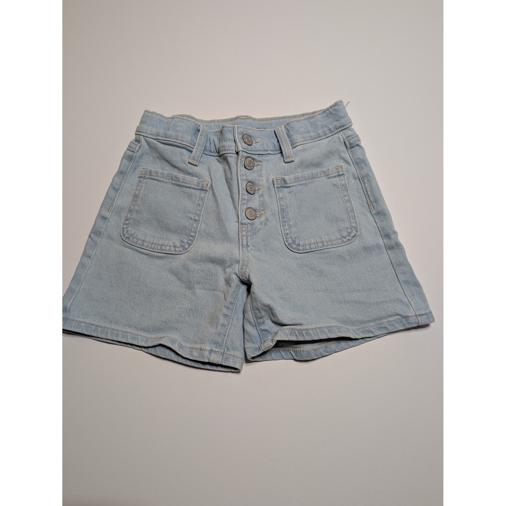 Old Navy Girls Light Wash High-Rise Button-Fly‎ Denim Shorts Size 10 Built-In